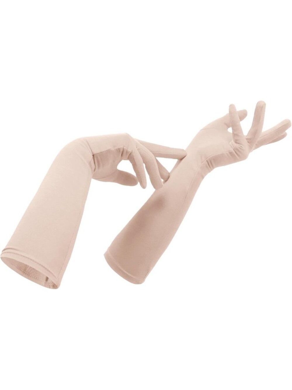 Women's Skin Cosplay Halloween Costume Spandex Stretch Mid-Length Gloves